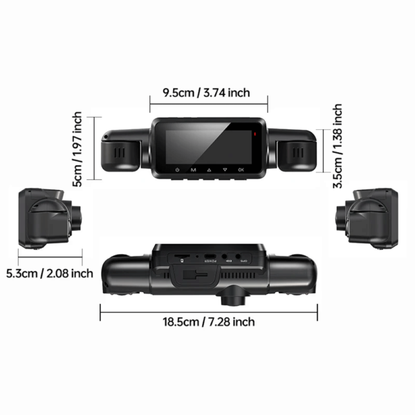دوربین خودرویی ثبت وقایع چهار لنزه مدل M99