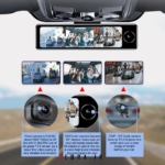 آینه سیمکارتی خودرو سه دوربین فول اسکرین لمسی مدل K3000P | فروشگاه وبرا