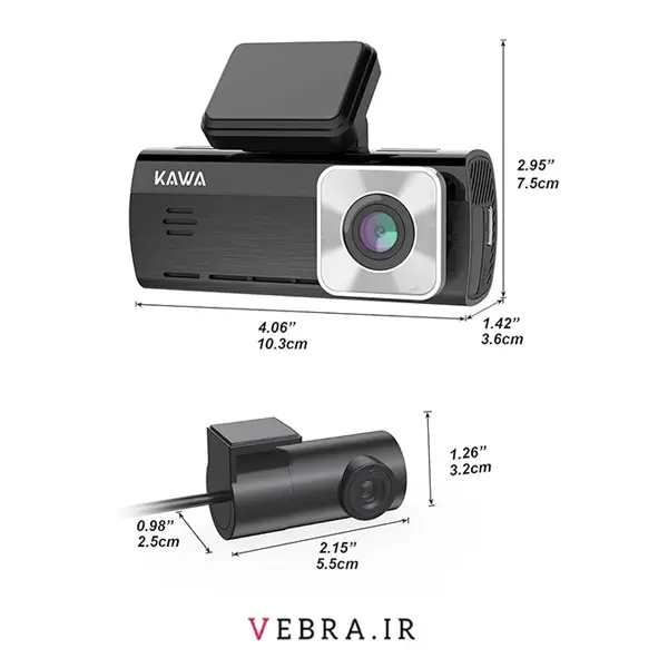 Kava D10 dashboard camera with 4K quality (UHD) دوربین داشبورد کاوا D10 با کیفیت 4K (UHD)