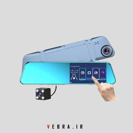 آینه مانیتوردار خودرو دو دوربین مدل XR5 PLUS